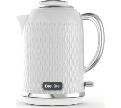 BREVILLE Curve VKT117 Jug Kettle - Chrome White BREVILLE Curve VKT117 Jug Kettle - Chrome White